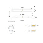 LEDLIST MOOVE 3 EMOTION 24V 30W 2700-4000K 3000MM BLACK