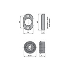 KOPPLINGSBESLAG BUTTON-FIX TYPE 3 FLUSH FÄSTE+KNAPP