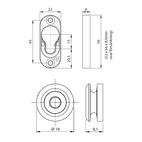 KOPPLINGSBESLAG BUTTON-FIX TYPE 1 FLUSH