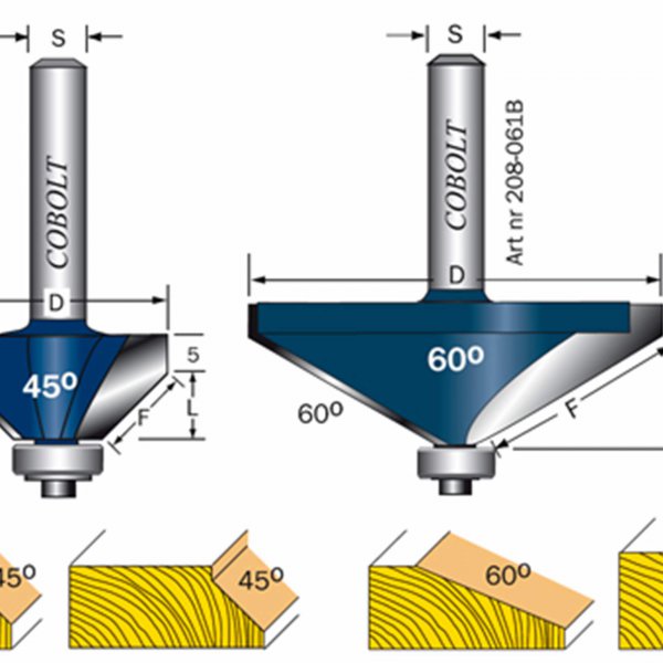 Cobolt - Fasfräsar 45°/60°