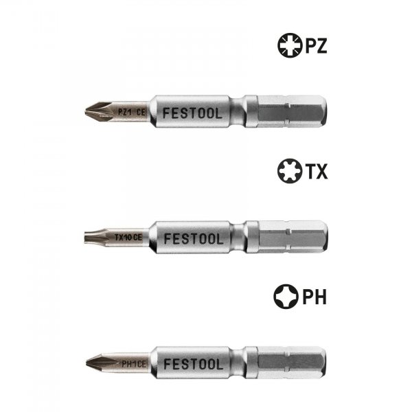 Bits FESTOOL 50 mm PZ, PH, TX