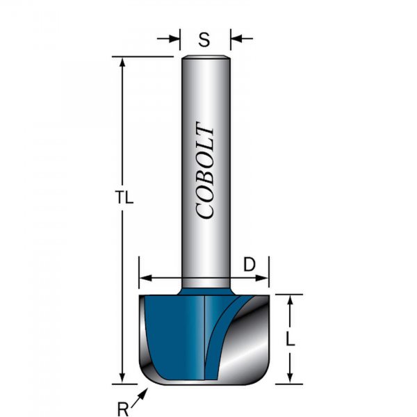 Cobolt - Kanal-/Skålfräs