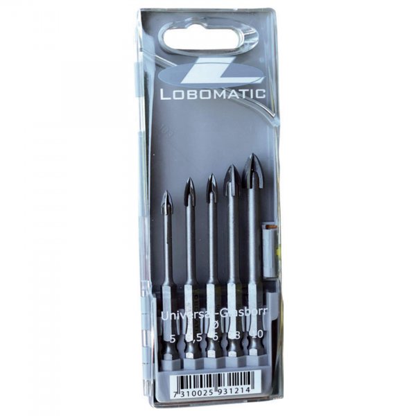 Borrsats LOBOMATIC Universal-glasborr E6